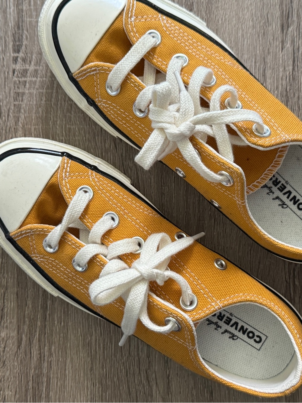 Converse Yellow Low-Top Canvas Sneakers Youth US3